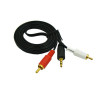 Kabel adapter przejściówka audio AUX mini jack 3.5mm do 2x RCA cinch 1.25m