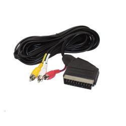 Kabel SCART 3 RCA 5m - audio i video w jednym