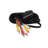 Kabel EURO SCART do 6 RCA cinch audio video 2,5 m czarny ekranowany