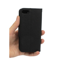 Etui Fancy Diary na telefon Apple iPhone 5 A1428 / 5S A1453 / SE A1723 czarne