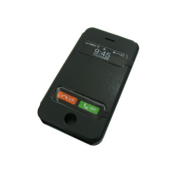 Etui Flip Case Window na telefon Apple iPhone 4G 4S czarne