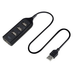 Hub USB 4 porty - rozdzielacz USB 2.0 z kablem 40cm