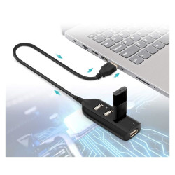 Hub USB 4 porty - rozdzielacz USB 2.0 z kablem 40cm