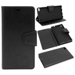 Etui Fancy Diary na telefon Huawei P8 GRA-L09 czarne gładki