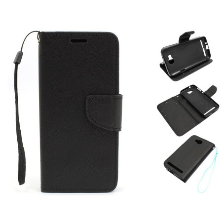 Etui Fancy Diary na telefon Huawei Y3II LUA-L21 czarne