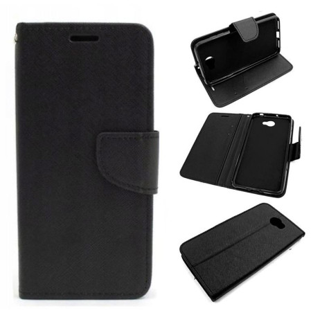 Etui Fancy Diary na telefon Huawei Y5II CUN-L21 / Y6 II Compact czarne