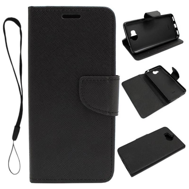 Etui Fancy Diary na telefon Huawei Y5 / Y6 2017 / Nova Young / Honor 6 Play czarne