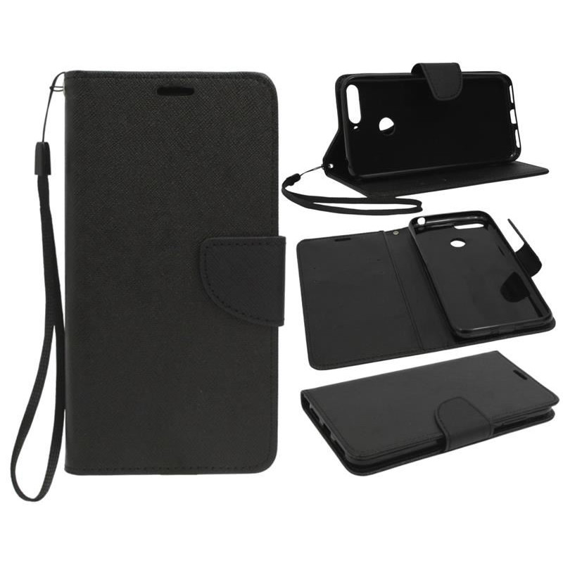 Etui Fancy Diary na telefon Huawei Y6 Prime 2018 ATU-L31 czarny