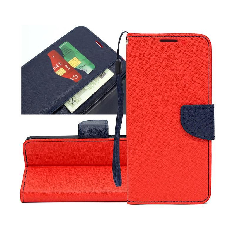 Etui Fancy Diary na telefon Huawei Y6 Prime 2018 ATU-L31 czerwony