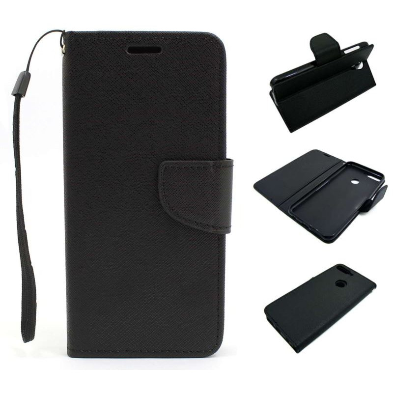 Etui Fancy Diary na telefon Huawei Y7 2018 / Y7 Prime 2018 / Nova 2 Lite czarne