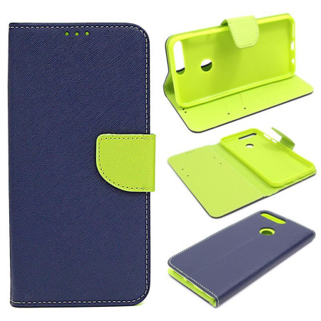 Etui Fancy Diary na telefon Huawei Y7 Prime 2018 LDN-L21 granatowy