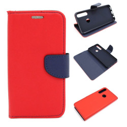 Etui Fancy Diary na telefon Huawei Y6P MED-L49 czerwone