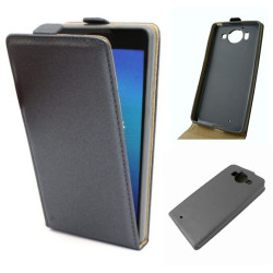 Etui pionowe z klapką SLIM FLEX na telefon Microsoft Lumia 950 grafitowe