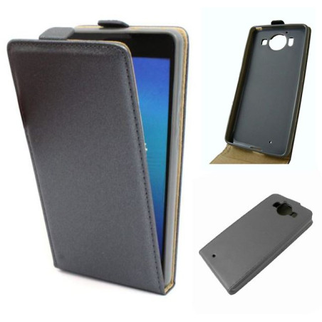 Etui pionowe z klapką SLIM FLEX na telefon Microsoft Lumia 950 grafitowe