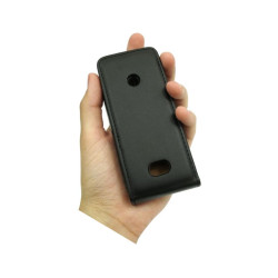 Etui pionowe z klapką SLIM FLEX na telefon Nokia 208 czarne