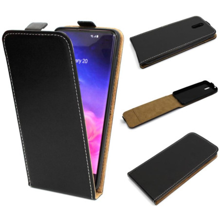 Etui pionowe z klapką SLIM FLEX na telefon Nokia 2.3 TA-1206 czarne HQ