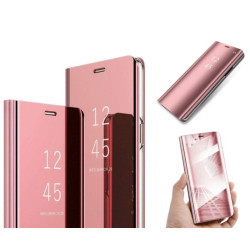 Etui Flip Clear VIEW do telefonu Huawei P40 Lite E ART-L29 różowe