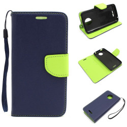 Etui Fancy Diary do telefonu Motorola MOTO C Plus XT1723 granatowe