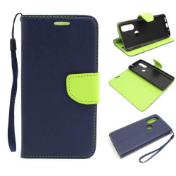 Etui Fancy Diary do telefonu Motorola One Action / P40 Power granatowe