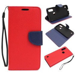 Etui Fancy Diary na telefon motorola moto e6s / e6i 2020 czerwone