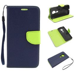 Etui Fancy Diary do telefonu Motorola Moto E5 / E / G6 Play granatowe