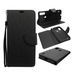 Etui Fancy Diary do telefonu Motorola MOTO E7 / E7i Power czarne