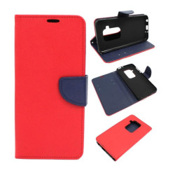 Etui Fancy Diary na telefon motorola one zoom XT2010 czerwone