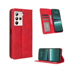 Etui Smart Retro na telefon HTC U23 Pro 5G 99HATM006-00 99HATM007-00 czerwone