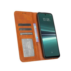 Etui Smart Retro na telefon HTC U23 Pro 5G 99HATM006-00 99HATM007-00 brązowe