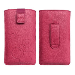 Etui kieszonka DEKO HQ rozmiar 14 wsuwka na telefon różowy pokrowiec do paska na smycz