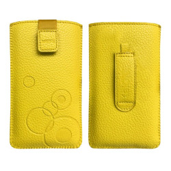 Etui kieszonka DEKO HQ rozmiar 10 wsuwka na telefon żółty pokrowiec do paska na smycz