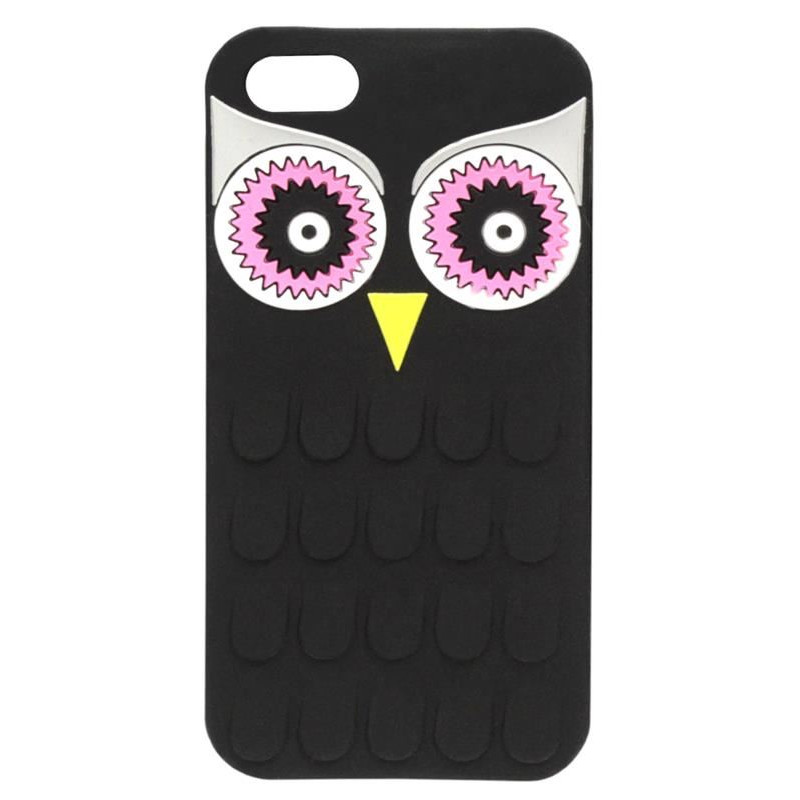 Etui Nakładka 3D na telefon Apple iPhone 5 A1428 / 5S A1453 / SE A1723 Sowa czarne