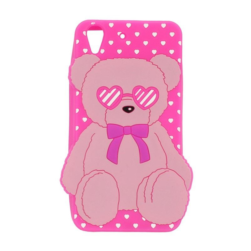 Etui Nakładka 3D Love Bear na telefon Huawei Y6 II CAM-L03 / Honor 5A CAM-AL00 różowe