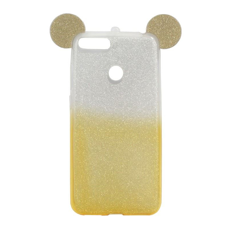 Etui Nakładka 3D dla dziecka na telefon Huawei Y6 ATU-L21 / Y6 Prime 2018 ATU-L31 / Honor 7A AUM-L29 MICKEY złote