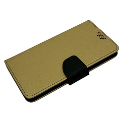 Etui Smart Fancy Universal UP na telefon 5.5" złoty 78x158