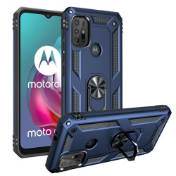 ETUI PANCERNE RING CASE na telefon motorola moto g10 / g20 / g30 / g10 power granatowe