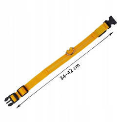 Obroża LED żółta S 34-42cm - widoczność po zmroku