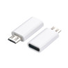 Adapter USB-C na micro USB biały do ładowania i transferu danych