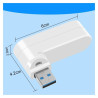 Hub USB 4 porty 3x USB A 1x USB C - biały adapter