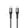 Kabel USB-C PD Power Delivery / Lightning iPhone przewód wspierający SZYBKIE ŁADOWANIE 30W T10 czarny 1m PRESTICO