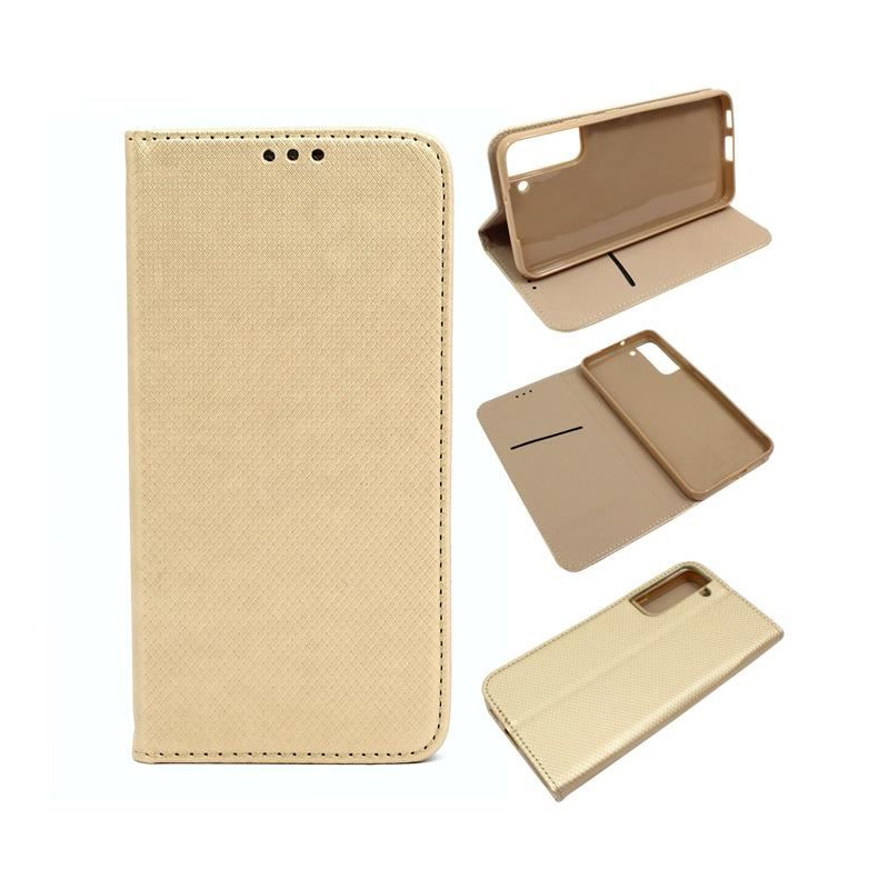 Etui z klapką Smart Magnet na telefon Samsung Galaxy S22+ 5G S906 złote