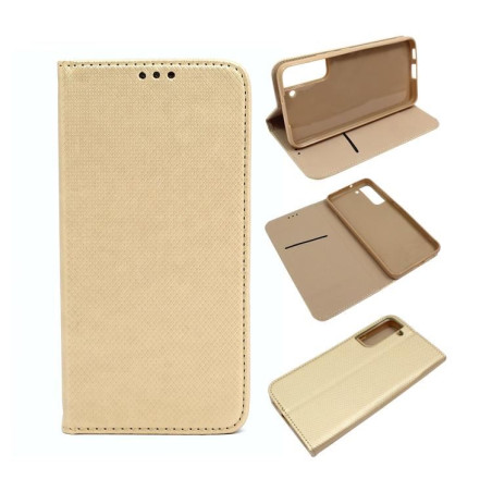 Etui z klapką Smart Magnet na telefon Samsung Galaxy S22+ 5G S906 złote
