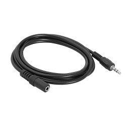 Przedłużka przedłużacz audio AUX Jack 3.5mm przewód 5m męski-żeński kabel czarny KAB15d