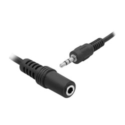 Przedłużka przedłużacz audio AUX Jack 3.5mm przewód 5m męski-żeński kabel czarny KAB15d
