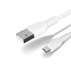 Kabel USB-C - USB 6A QC 3.0 przewód 1m biały