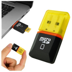 Czytnik kart MicroSD SDHC TF USB - mini adapter z zatyczką | Sklep online