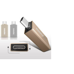 REMAX adapter OTG host USB 3.0 - USB Typ C złoty