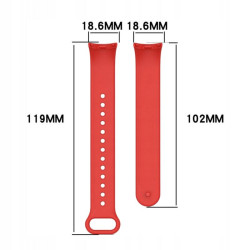Opaska / pasek do smartband Xiaomi Mi Band 8 M2239B1 / Mi Band 9 M2345B1 / Mi Band 9 NFC M2346B1 czerwona