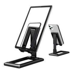 Podstawka / uchwyt biurkowy na telefon / tablet TYP 1 czarna