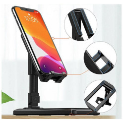 Podstawka / uchwyt biurkowy na telefon / tablet TYP 1 czarna
